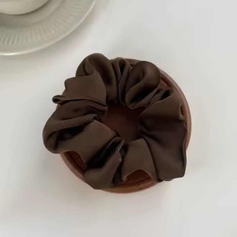 Oversize Satin Scrunchies Elastic Hair Ties Women Girls Big Silk Hair Bands Ponytail Holder Hair Rubber Bands Hair Accessories