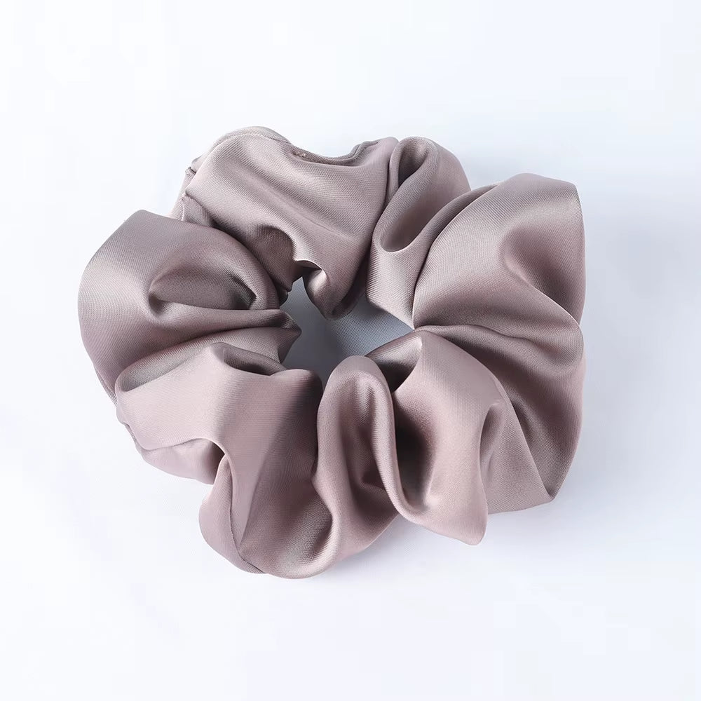 Oversize Satin Scrunchies Elastic Hair Ties Women Girls Big Silk Hair Bands Ponytail Holder Hair Rubber Bands Hair Accessories