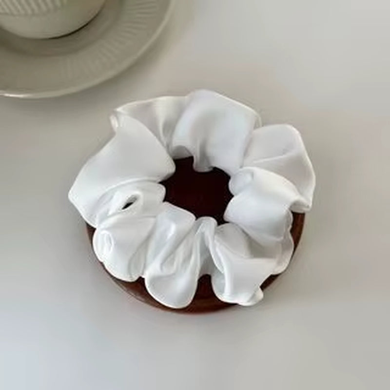 Oversize Satin Scrunchies Elastic Hair Ties Women Girls Big Silk Hair Bands Ponytail Holder Hair Rubber Bands Hair Accessories
