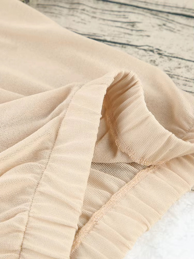 Knitted Sleepwear Female Set Casual Khaki Loose Pajamas for Women 2 Piece Sets Long Sleeve O Neck Nightwear Spring 2024
