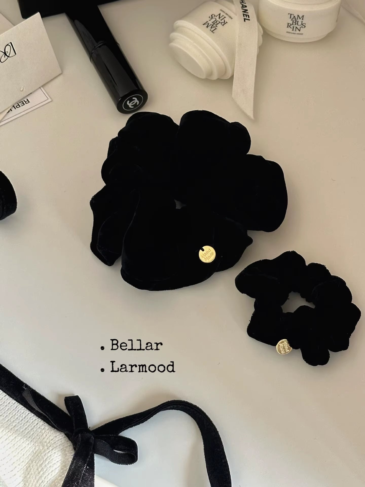 Scrunchies for Hair Black Velvet Red Hairties Girls for Daliy Ponyhair Hairstyle Hair Accessories Headwear Women Gifts