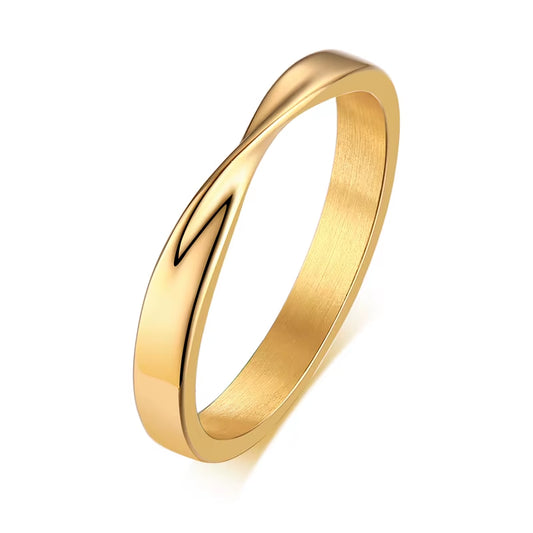 Thin 3Mm Womem'S Mobius Ring Charm Stainless Steel Twist Mobius Wedding Ring Infinite Love Gitfs