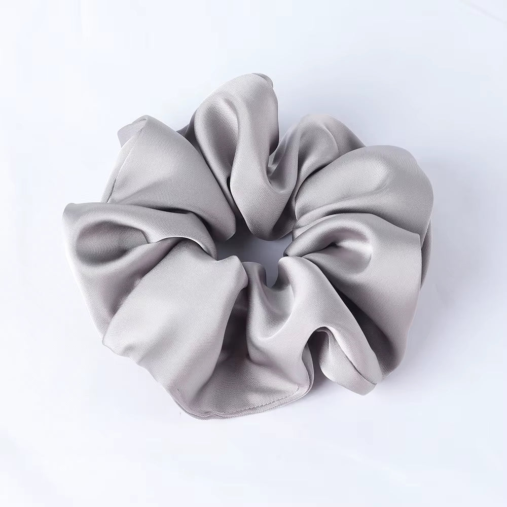 Oversize Satin Scrunchies Elastic Hair Ties Women Girls Big Silk Hair Bands Ponytail Holder Hair Rubber Bands Hair Accessories