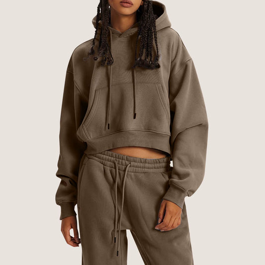 Full Woman Tracksuit Women Autumn and Winter Hooded Long Sleeved Top Sweatshirt Suit Two Piece Set Tuta Completa Donna
