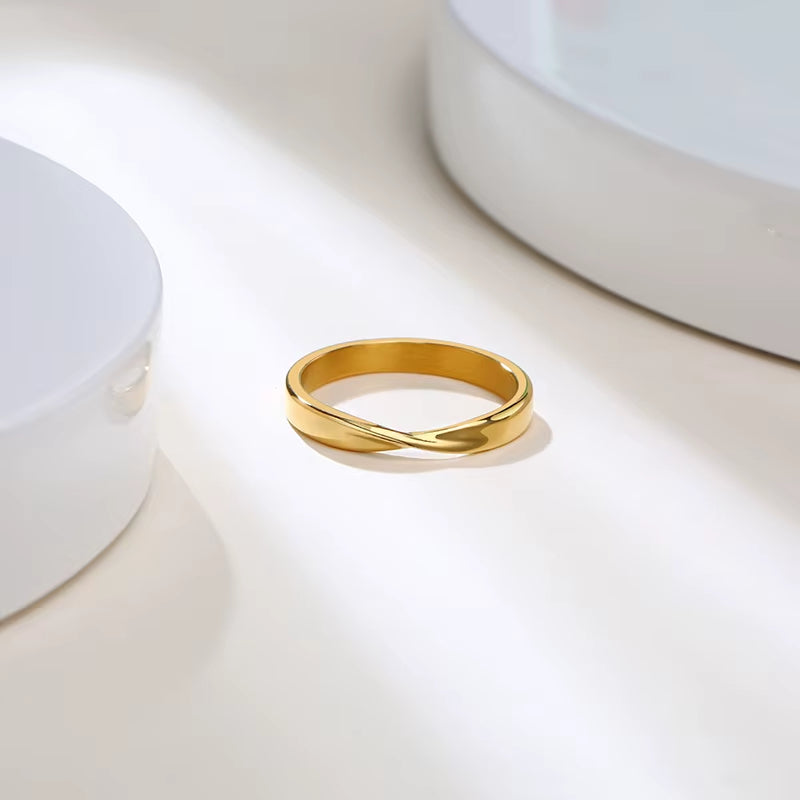 Thin 3Mm Womem'S Mobius Ring Charm Stainless Steel Twist Mobius Wedding Ring Infinite Love Gitfs