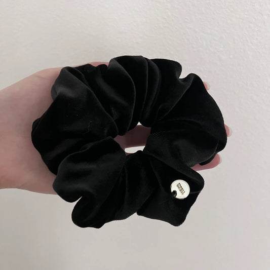 Scrunchies for Hair Black Velvet Red Hairties Girls for Daliy Ponyhair Hairstyle Hair Accessories Headwear Women Gifts