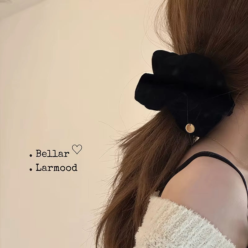 Scrunchies for Hair Black Velvet Red Hairties Girls for Daliy Ponyhair Hairstyle Hair Accessories Headwear Women Gifts