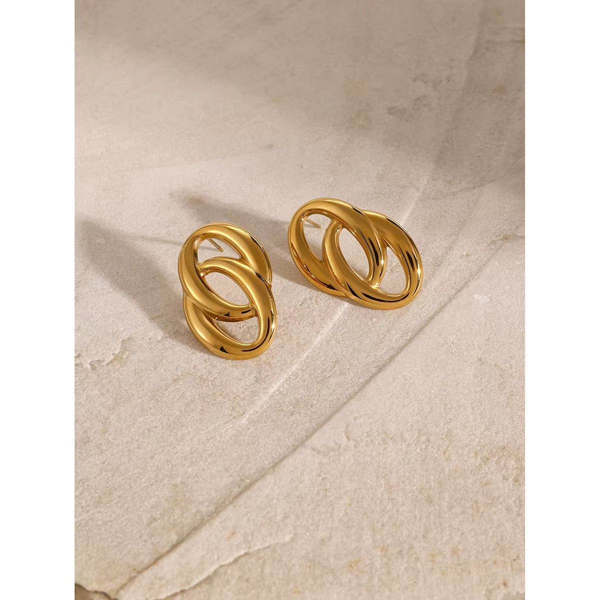 Uworld Stainless Steel round Huggie Earrings Minimalist Golden Metal Texture Unusual for Women Charm Jewelry Украшения Бижутерия