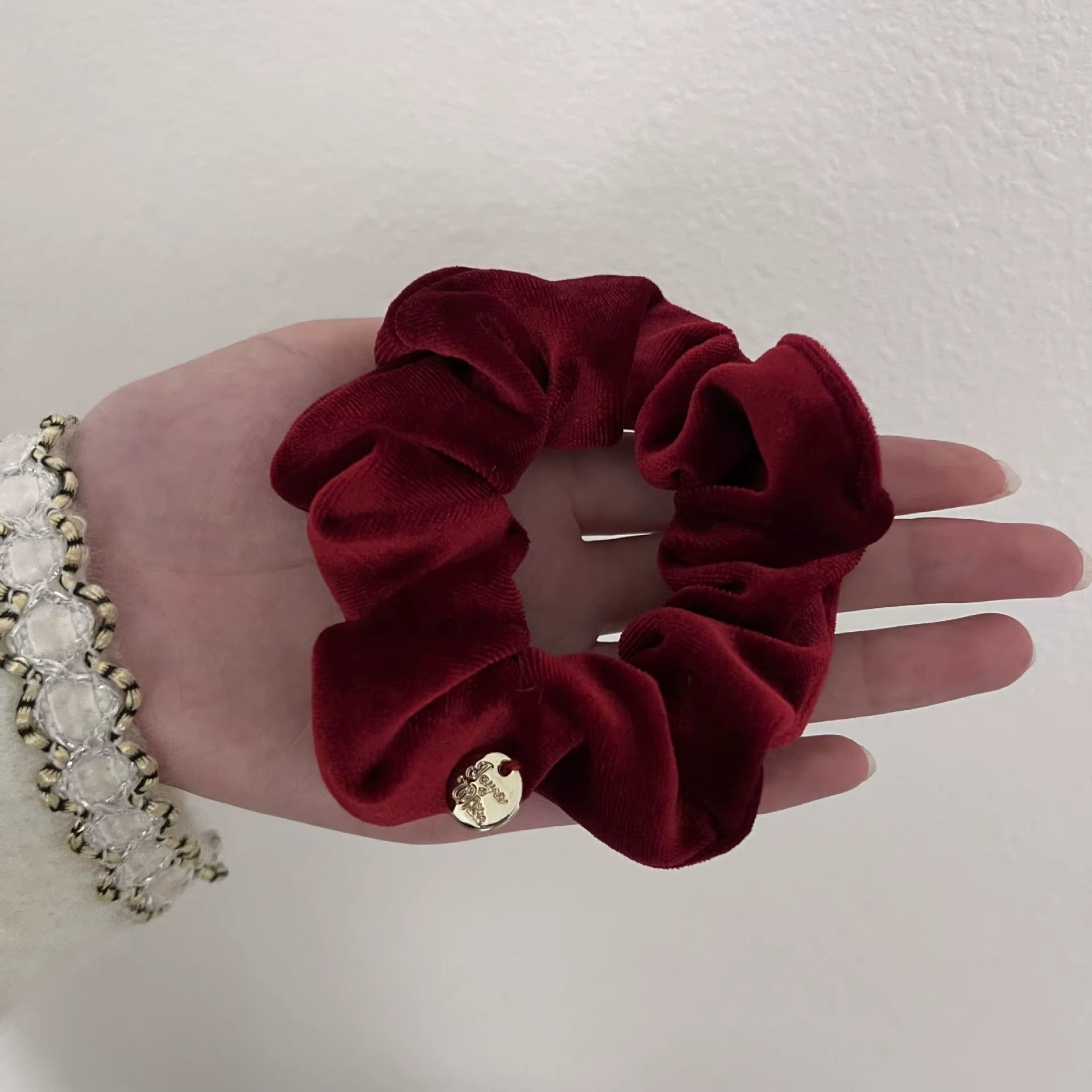 Scrunchies for Hair Black Velvet Red Hairties Girls for Daliy Ponyhair Hairstyle Hair Accessories Headwear Women Gifts