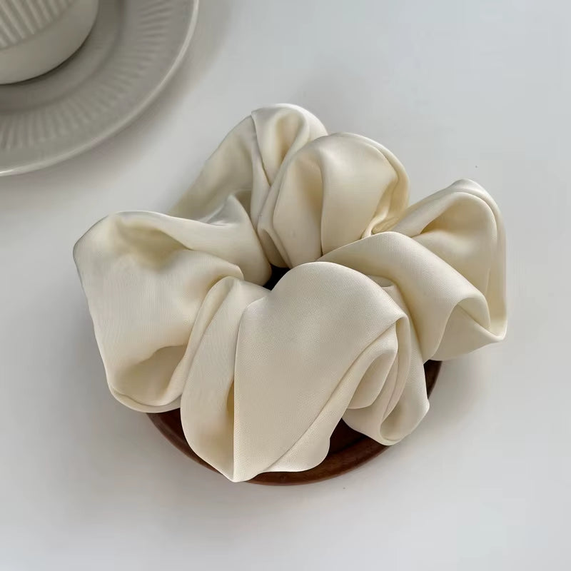 Oversize Satin Scrunchies Elastic Hair Ties Women Girls Big Silk Hair Bands Ponytail Holder Hair Rubber Bands Hair Accessories