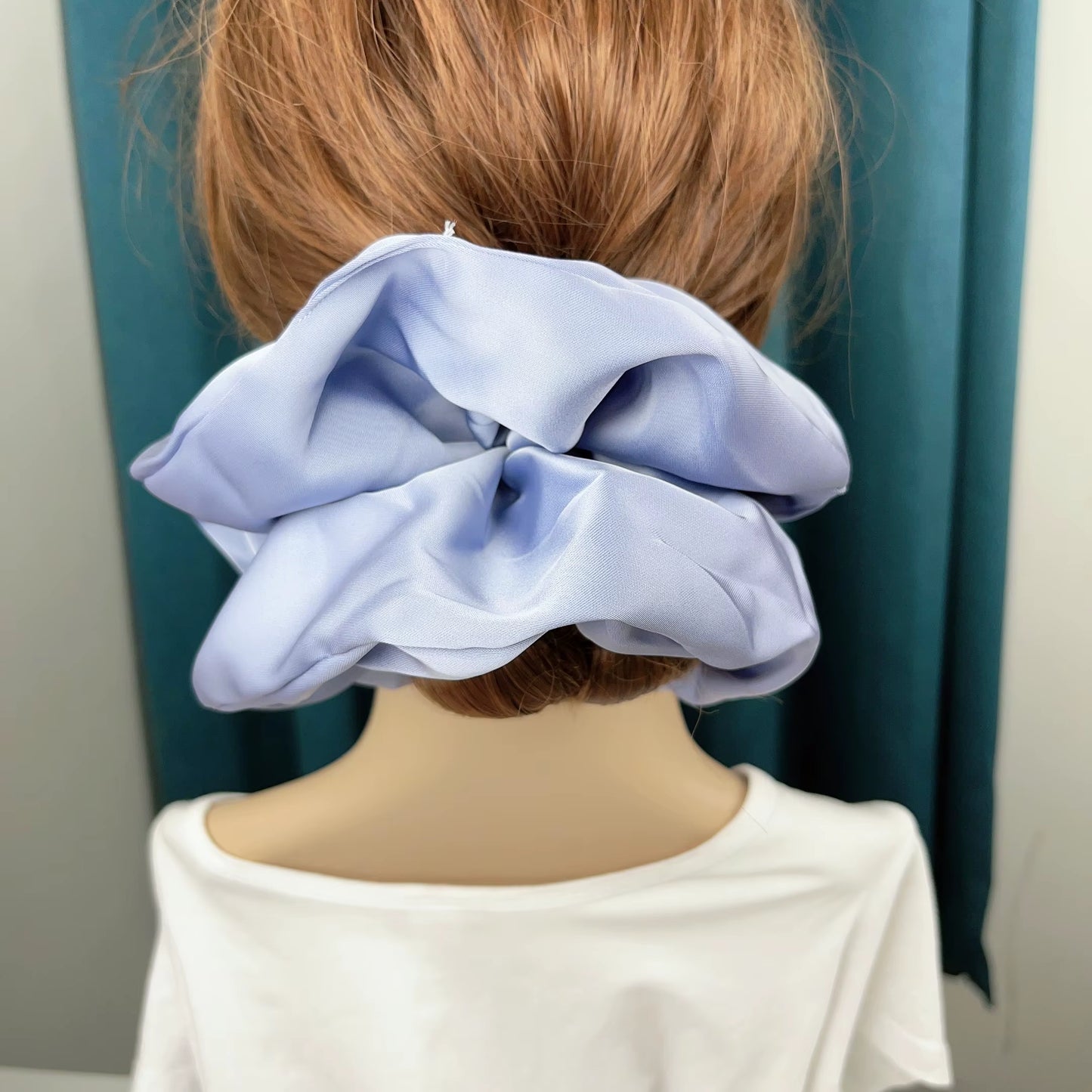Oversize Satin Scrunchies Elastic Hair Ties Women Girls Big Silk Hair Bands Ponytail Holder Hair Rubber Bands Hair Accessories