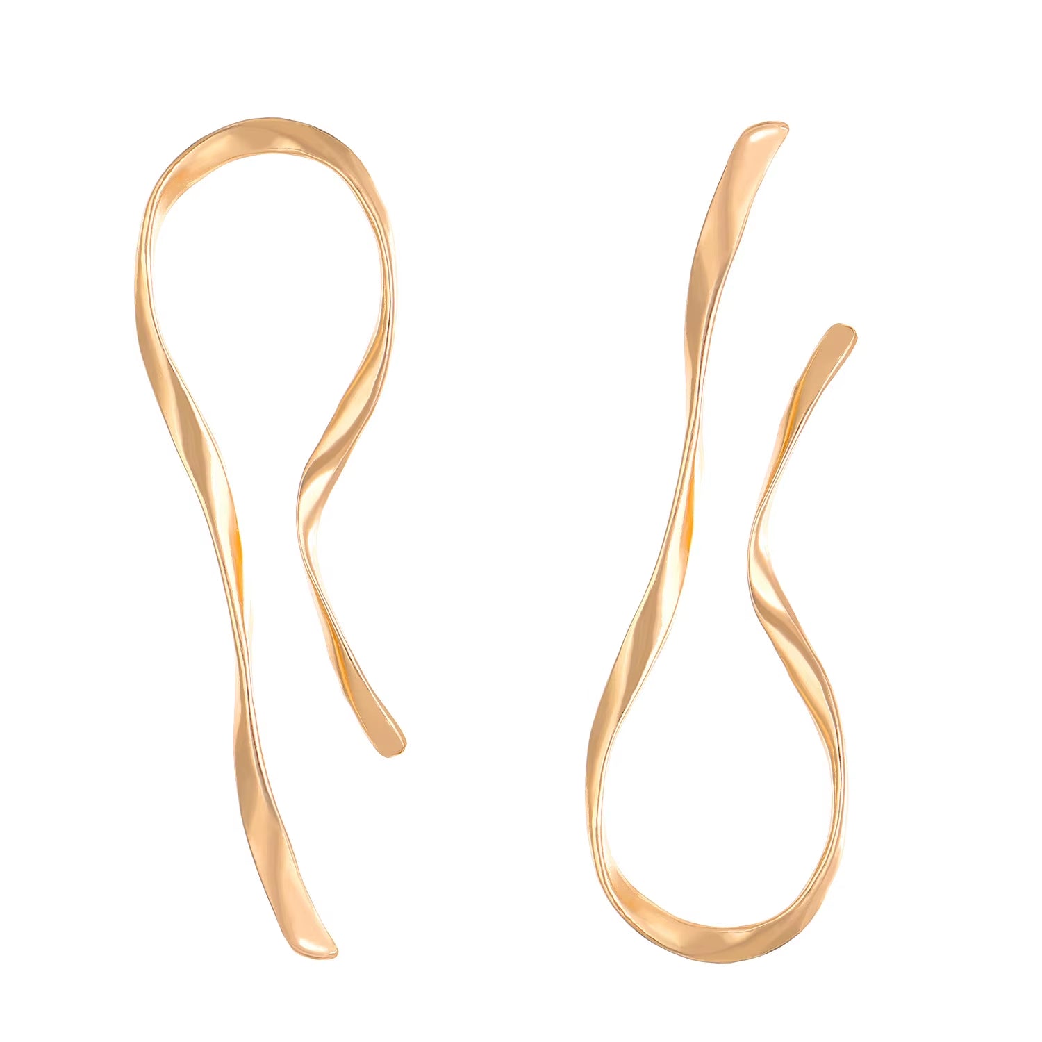 European and American Style Lines High-Grade Sense of Light Luxury Fashion Geometric Earrings, Suitable for Women